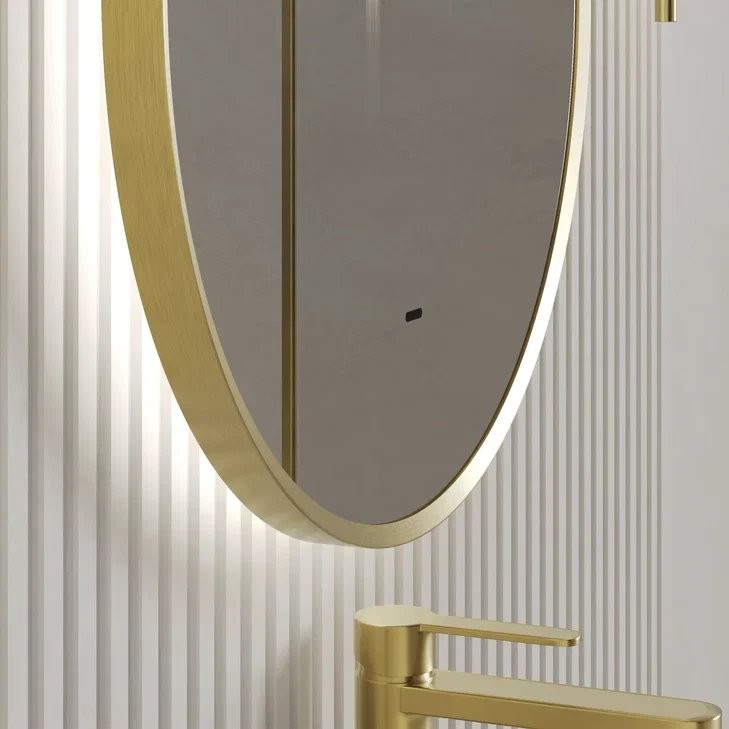 Зеркало Континент Miaro Gold LED 45x80 золото Зеркало Континент Miaro Gold LED 45x80 золото