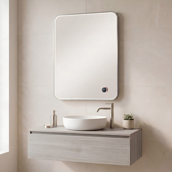 Зеркало Roxen Enry 510230-60GM рама серебристая, с подсветкой и антизапотеванием Зеркало Roxen Enry 510230-60GM рама серебристая, с подсветкой и антизапотеванием