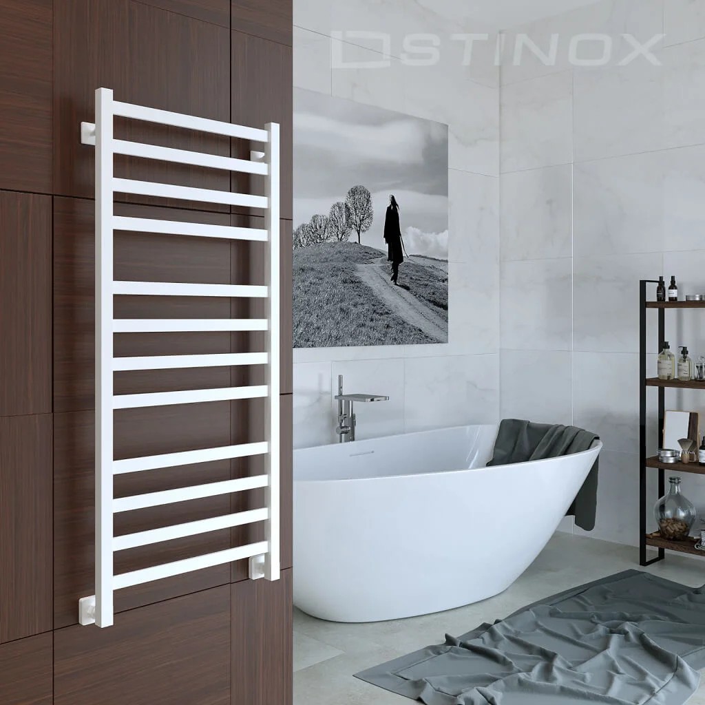Полотенцесушитель водяной Stinox Prestige Luxe 50x120 / pr120lral9003 (белый матовый) Полотенцесушитель водяной Stinox Prestige Luxe 50x120 / pr120lral9003 (белый матовый)