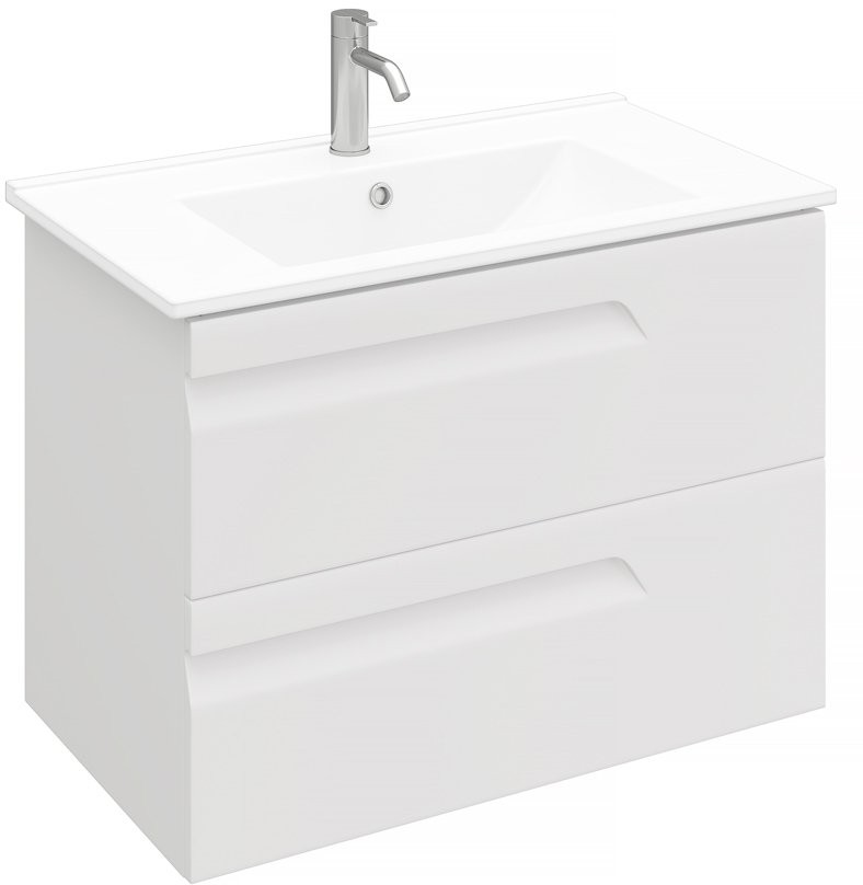 Тумба подвесная Laparet ATLAS 80 под умывальник Creavit Su 80 белый матовый Тумба подвесная Laparet ATLAS 80 под умывальник Creavit Su 80 белый матовый