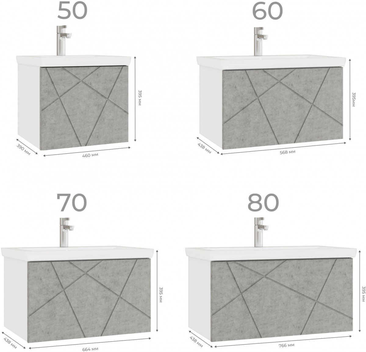 Тумба подвесная VIGO Geometry 800-0-1 под умывальник Como, белый Тумба подвесная VIGO Geometry 800-0-1 под умывальник Como, белый
