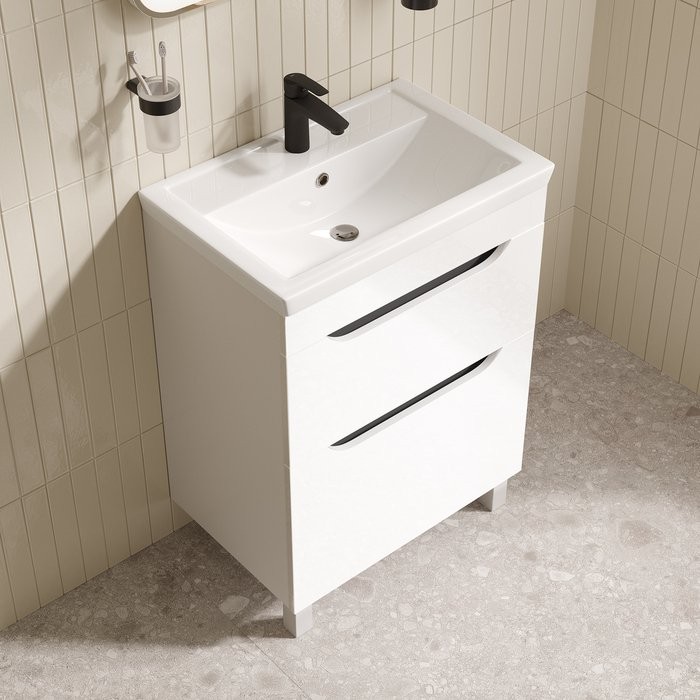 Тумба с умывальником Iddis Ray RAY60WFi95 60 белая Тумба с умывальником Iddis Ray RAY60WFi95 60 белая