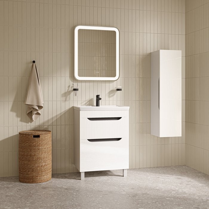Тумба с умывальником Iddis Ray RAY60WFi95 60 белая Тумба с умывальником Iddis Ray RAY60WFi95 60 белая