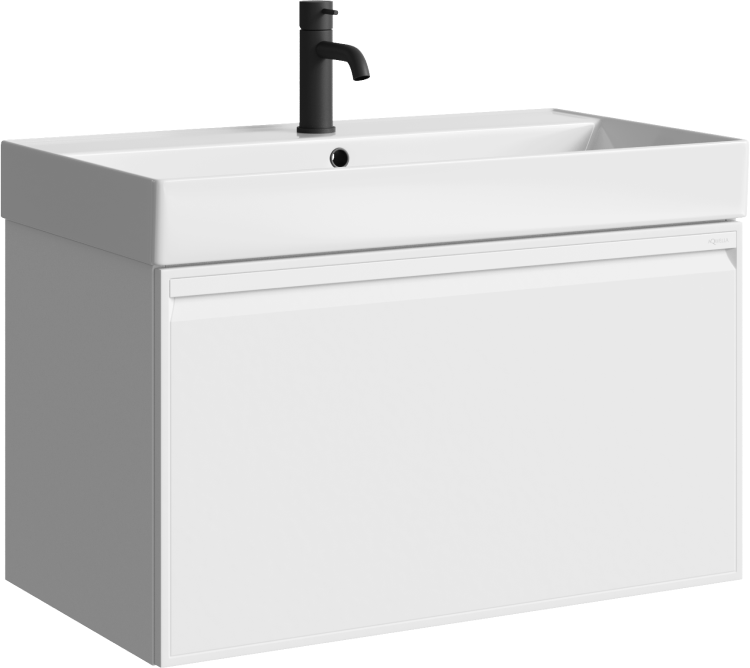 Тумба Aqwella Pure 81x47 с умывальником Вилис 81, белый Тумба Aqwella Pure 81x47 с умывальником Вилис 81, белый