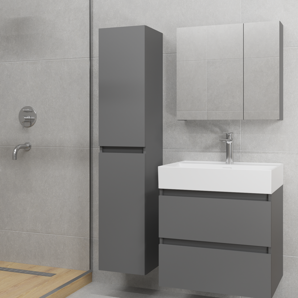 Тумба с умывальником Lauter Mia 60 + Optima 60.5 (графит) Тумба с умывальником Lauter Mia 60 + Optima 60.5 (графит)