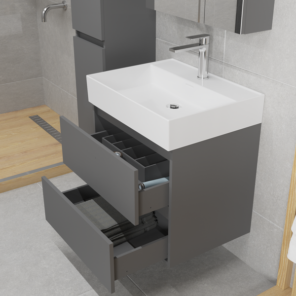 Тумба с умывальником Lauter Mia 60 + Optima 60.5 (графит) Тумба с умывальником Lauter Mia 60 + Optima 60.5 (графит)