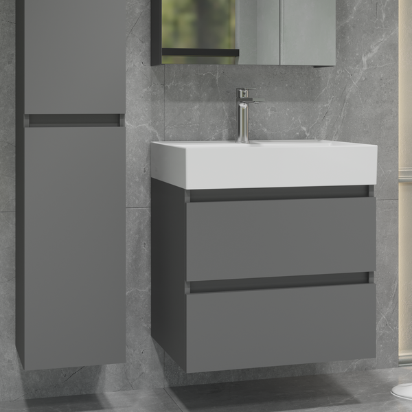 Тумба с умывальником Lauter Mia 60 + Optima 60.5 (графит) Тумба с умывальником Lauter Mia 60 + Optima 60.5 (графит)