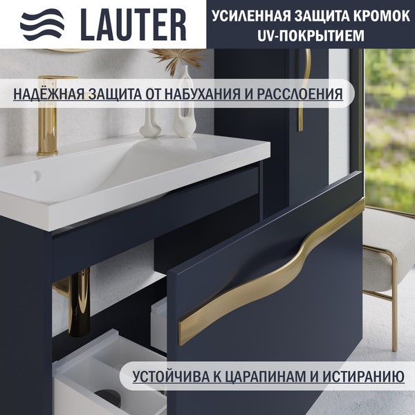 Тумба с умывальником Lauter Eva 69 (гранатовый п/мат/матовая золотая сталь/искусственный мрамор) Тумба с умывальником Lauter Eva 69 (гранатовый п/мат/матовая золотая сталь/искусственный мрамор)
