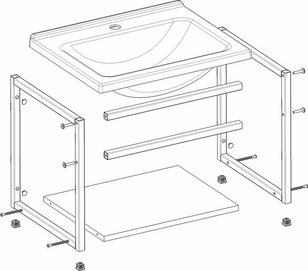 Тумба с умывальником LESAN LS/CLS-60W-NEW Тумба с умывальником LESAN LS/CLS-60W-NEW