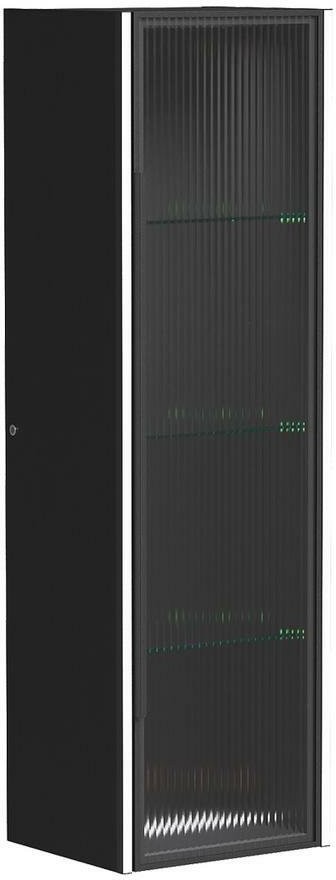 Шкаф-пенал Equil Stoune 36 универсальный, LED-подсветка, дуб черный Шкаф-пенал Equil Stoune 36 универсальный, LED-подсветка, дуб черный