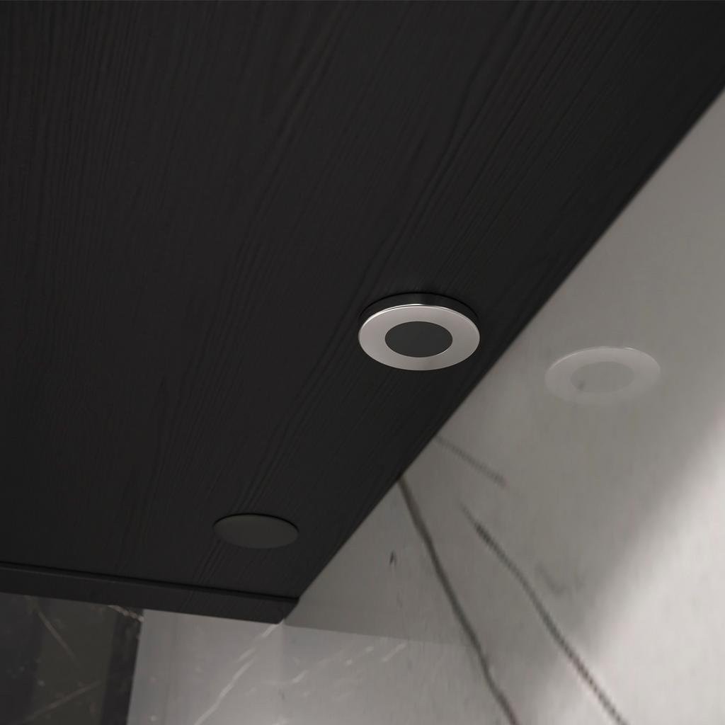 Шкаф-пенал Equil Stoune 25.1D, с LED-подсветкой, дуб черный Шкаф-пенал Equil Stoune 25.1D, с LED-подсветкой, дуб черный