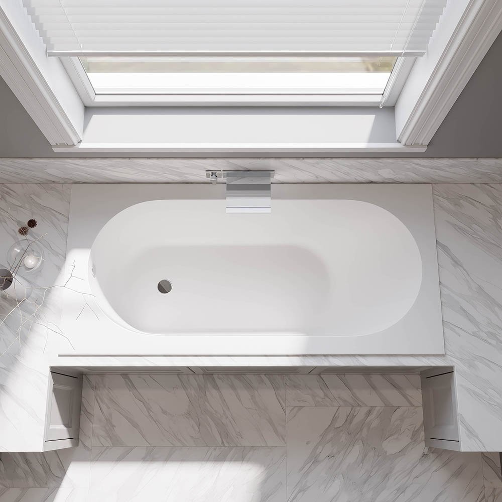 Ванна из искусственного камня Veconi STAMPO slim 170x75 белый матовый Ванна из искусственного камня Veconi STAMPO slim 170x75 белый матовый