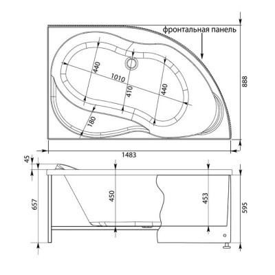 Ванна акриловая Aquanet Graciosa 150x90 R Ванна акриловая Aquanet Graciosa 150x90 R