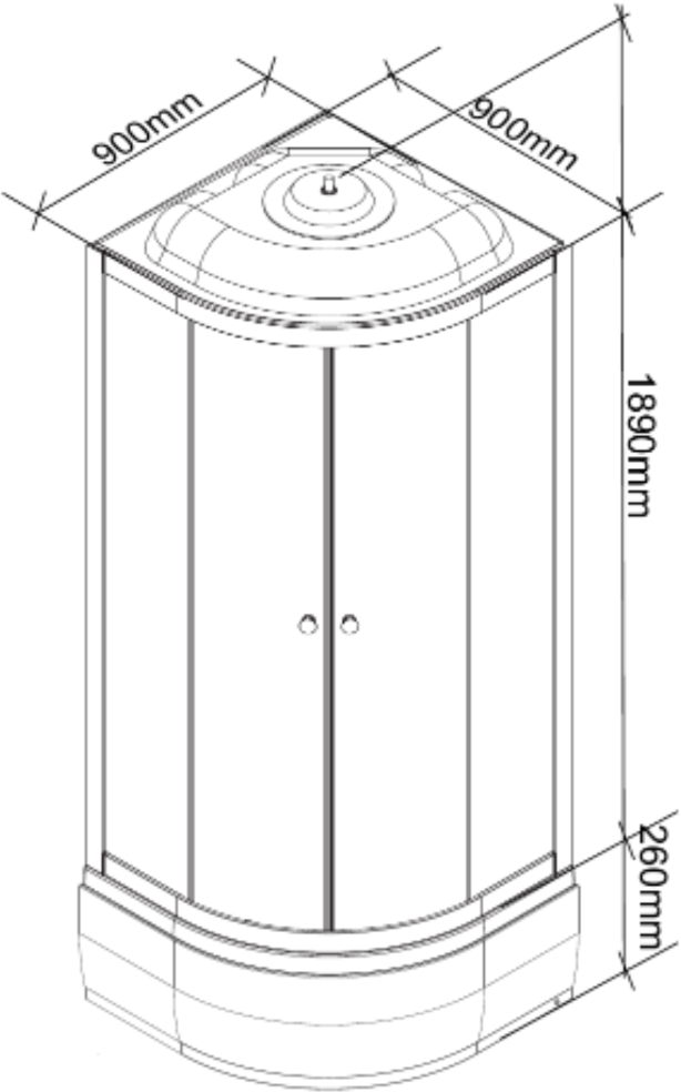 Душевая кабина Parly Classic Эконом ECM921 90x90 тонированное стекло / черные стенки Душевая кабина Parly Classic Эконом ECM921 90x90 тонированное стекло / черные стенки