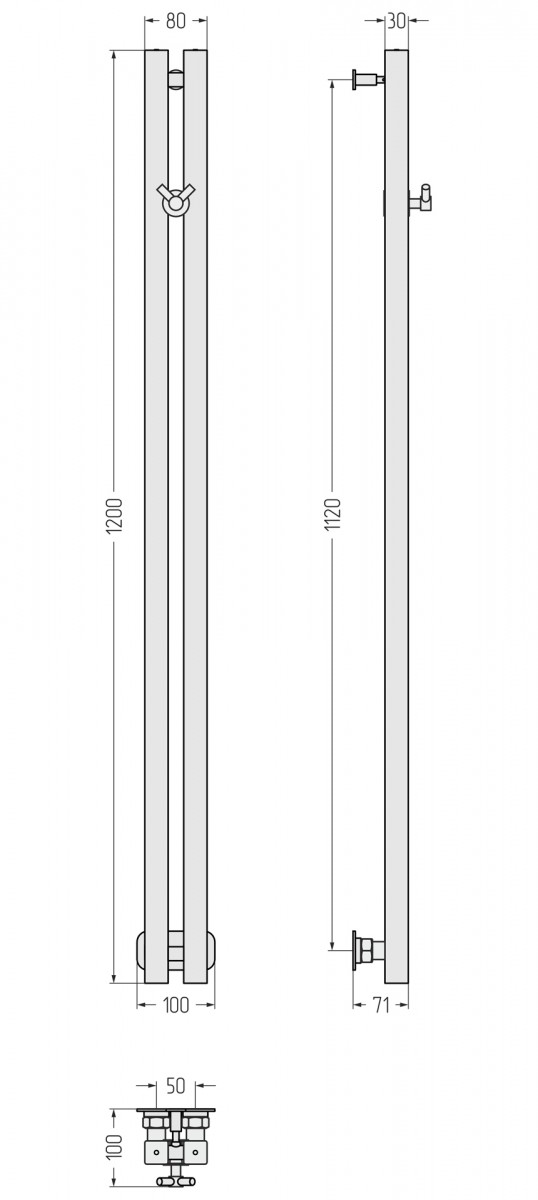Полотенцесушитель водяной Сунержа Фьорд Pro 1200x50 / 31-0458-1250 (матовый черный) Полотенцесушитель водяной Сунержа Фьорд Pro 1200x50 / 31-0458-1250 (матовый черный)