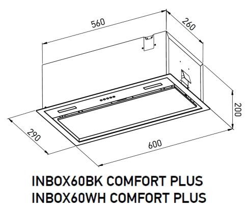 Встраиваемая вытяжка Meferi INBOX60WH COMFORT PLUS Встраиваемая вытяжка Meferi INBOX60WH COMFORT PLUS