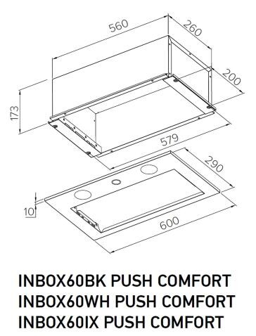 Встраиваемая вытяжка Meferi INBOX60BK PUSH COMFORT Встраиваемая вытяжка Meferi INBOX60BK PUSH COMFORT