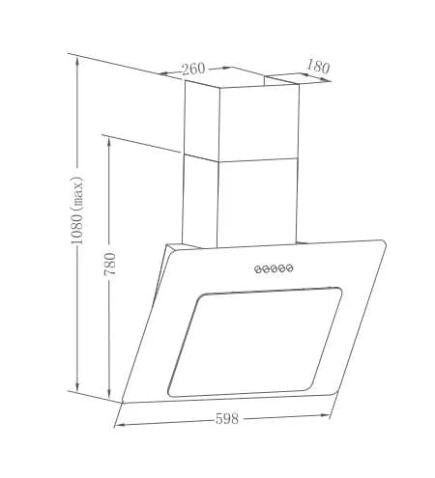 Наклонная вытяжка Meferi AIRBOX60BK POWER Наклонная вытяжка Meferi AIRBOX60BK POWER