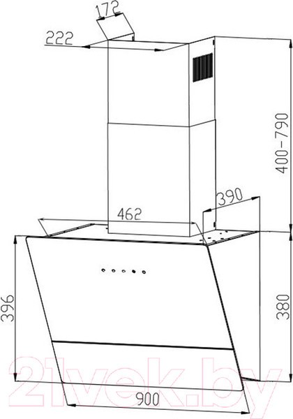 Наклонная вытяжка Grand Lester GC 90 (черный) Наклонная вытяжка Grand Lester GC 90 (черный)