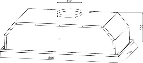 Скрытая вытяжка Weissgauff Box 600 White Скрытая вытяжка Weissgauff Box 600 White