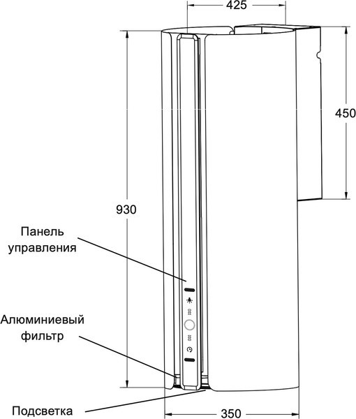 Коробчатая вытяжка Lex Toro 350 / CHTI000420 (черный) Коробчатая вытяжка Lex Toro 350 / CHTI000420 (черный)