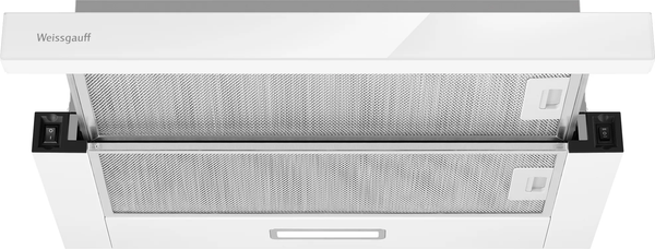 Телескопическая вытяжка Weissgauff TEL 600 2M (White Glass) Телескопическая вытяжка Weissgauff TEL 600 2M (White Glass)