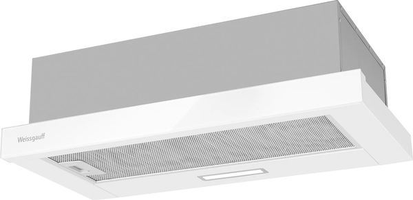 Телескопическая вытяжка Weissgauff TEL 600 2M (White Glass) Телескопическая вытяжка Weissgauff TEL 600 2M (White Glass)