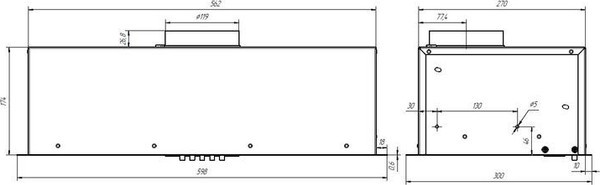 Скрытая вытяжка Elikor Cube Basic 60П-500-К3Д / 692346 Скрытая вытяжка Elikor Cube Basic 60П-500-К3Д / 692346