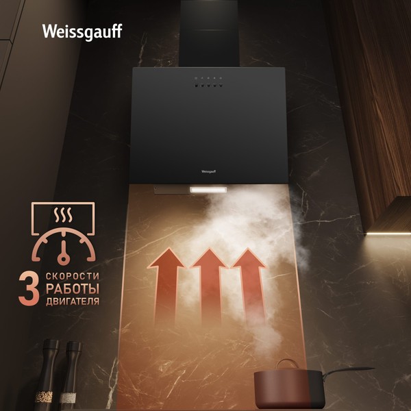 Наклонная вытяжка Weissgauff Sigma 50 PB BL Наклонная вытяжка Weissgauff Sigma 50 PB BL