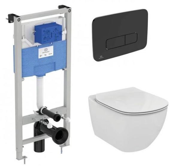 Унитаз подвесной с инсталляцией Ideal Standard Tesi Aquablade + Oleas M3 / S0079R0123A6 (кнопка матовый черный) Унитаз подвесной с инсталляцией Ideal Standard Tesi Aquablade + Oleas M3 / S0079R0123A6 (кнопка матовый черный)