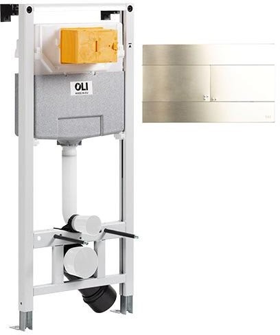 Инсталляция Oli 120 PLUS 885052 с клавишей смыва Slim INOX 888561 белое золото Инсталляция Oli 120 PLUS 885052 с клавишей смыва Slim INOX 888561 белое золото
