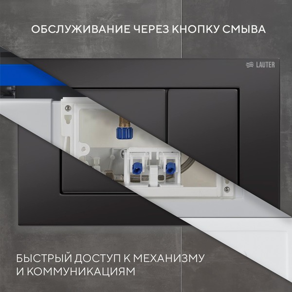 Инсталляция для унитаза Lauter 21901002 с кнопкой 219704J (черный) Инсталляция для унитаза Lauter 21901002 с кнопкой 219704J (черный)