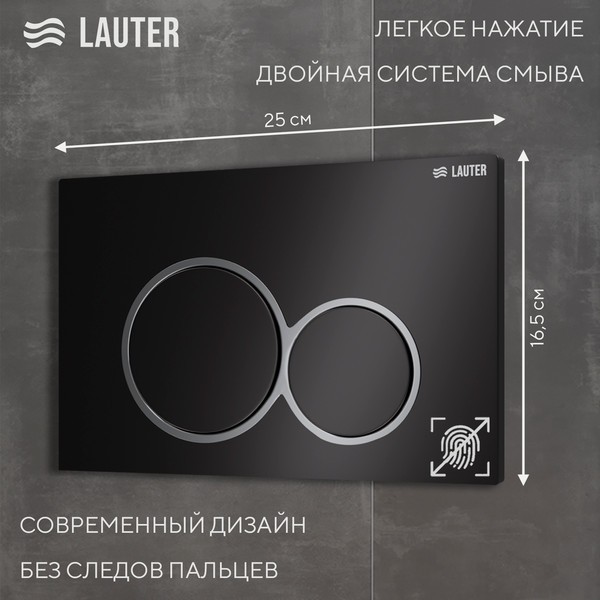 Инсталляция для унитаза Lauter 21901002 с кнопкой 219704E (черный) Инсталляция для унитаза Lauter 21901002 с кнопкой 219704E (черный)