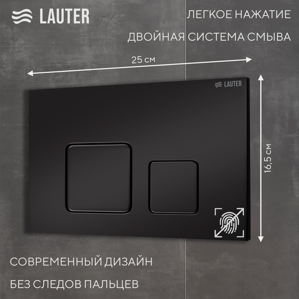 Инсталляция для унитаза Lauter 21901002 с кнопкой 219704F (черный) Инсталляция для унитаза Lauter 21901002 с кнопкой 219704F (черный)