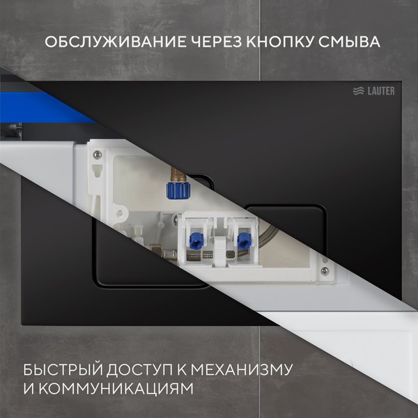 Инсталляция для унитаза Lauter 21901002 с кнопкой 219704F (черный) Инсталляция для унитаза Lauter 21901002 с кнопкой 219704F (черный)