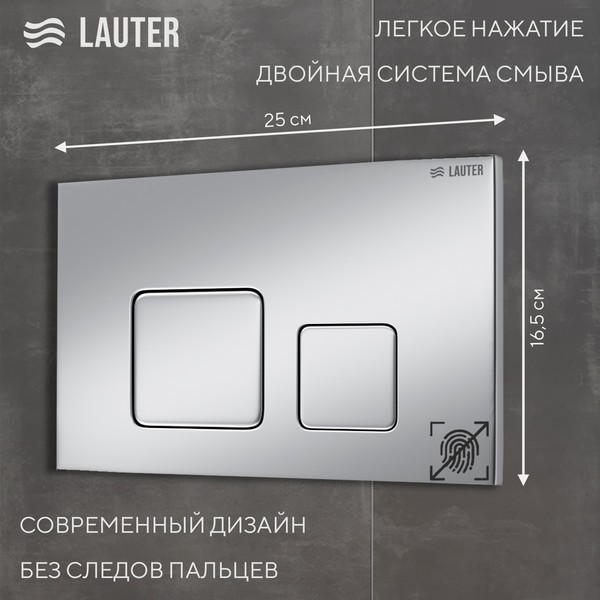 Инсталляция для унитаза Lauter 21901002 с кнопкой 219703F (сатин) Инсталляция для унитаза Lauter 21901002 с кнопкой 219703F (сатин)