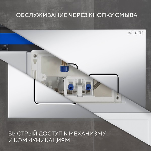 Инсталляция для унитаза Lauter 21901002 с кнопкой 219703F (сатин) Инсталляция для унитаза Lauter 21901002 с кнопкой 219703F (сатин)