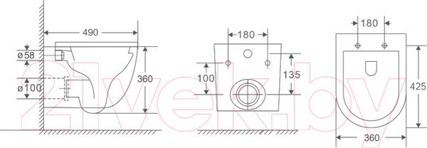 Инсталляция с унитазом подвесным Berges Okus Rimless + АТОМ 410 / AT-043397 (с сиденьем) Инсталляция с унитазом подвесным Berges Okus Rimless + АТОМ 410 / AT-043397 (с сиденьем)