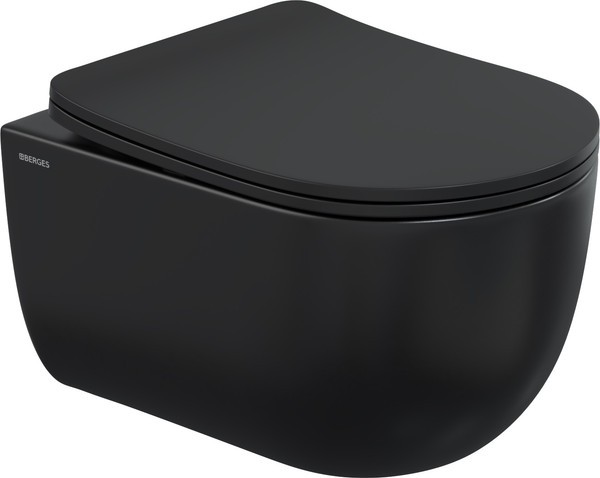 Унитаз подвесной с инсталляцией Berges Ventas Black Rimless + Visam Slim 525 / EX-043324 (с сиденьем) Унитаз подвесной с инсталляцией Berges Ventas Black Rimless + Visam Slim 525 / EX-043324 (с сиденьем)