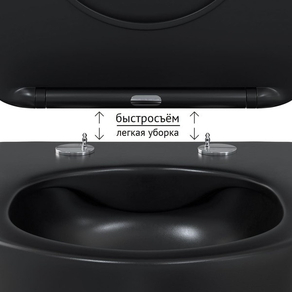 Унитаз подвесной с инсталляцией Berges Ventas Black Rimless + Visam Slim 525 / EX-043324 (с сиденьем) Унитаз подвесной с инсталляцией Berges Ventas Black Rimless + Visam Slim 525 / EX-043324 (с сиденьем)