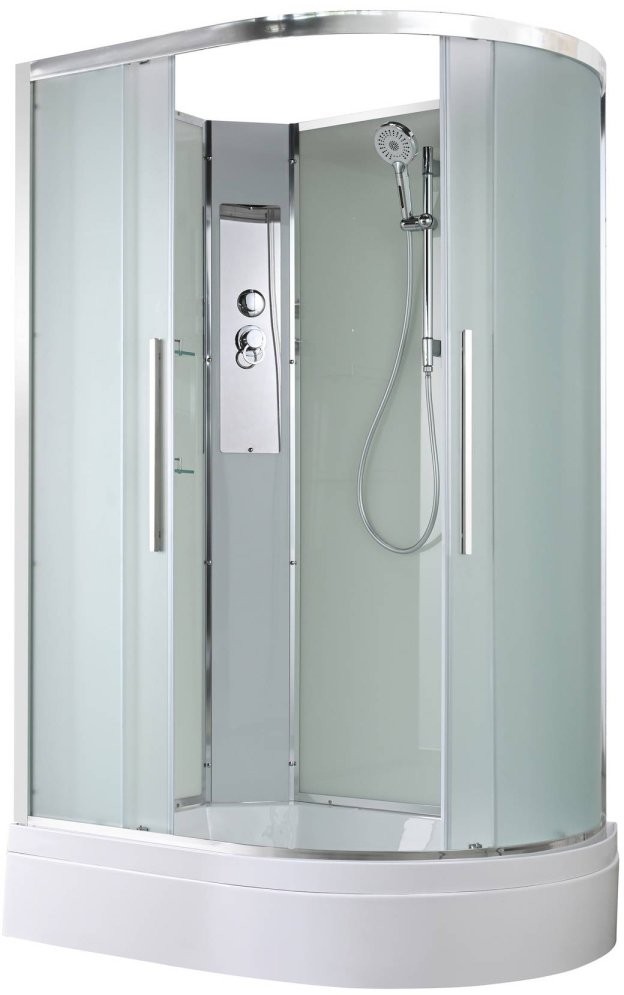 Душевая кабина Avacan EM3812LN AVA 120x80 левая, без крыши, стекла матовые, профиль хром Душевая кабина Avacan EM3812LN AVA 120x80 левая, без крыши, стекла матовые, профиль хром