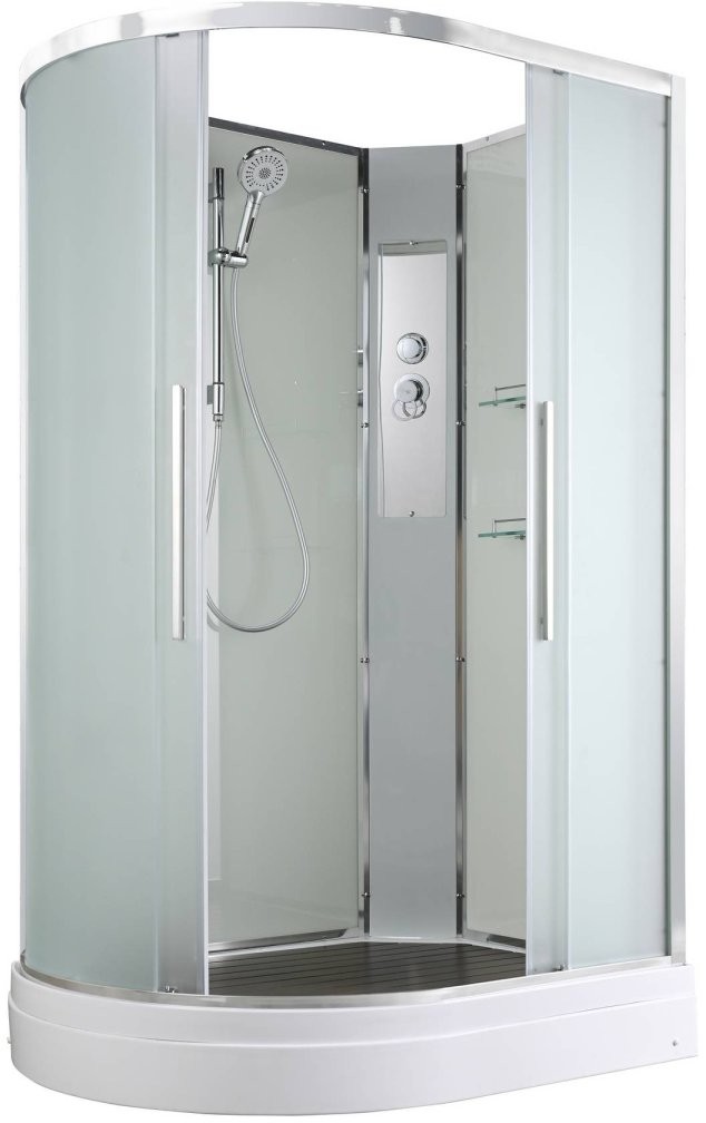 Душевая кабина Avacan EM2912RN AVA 120x90 правая, без крыши, стекла матовые, профиль хром Душевая кабина Avacan EM2912RN AVA 120x90 правая, без крыши, стекла матовые, профиль хром