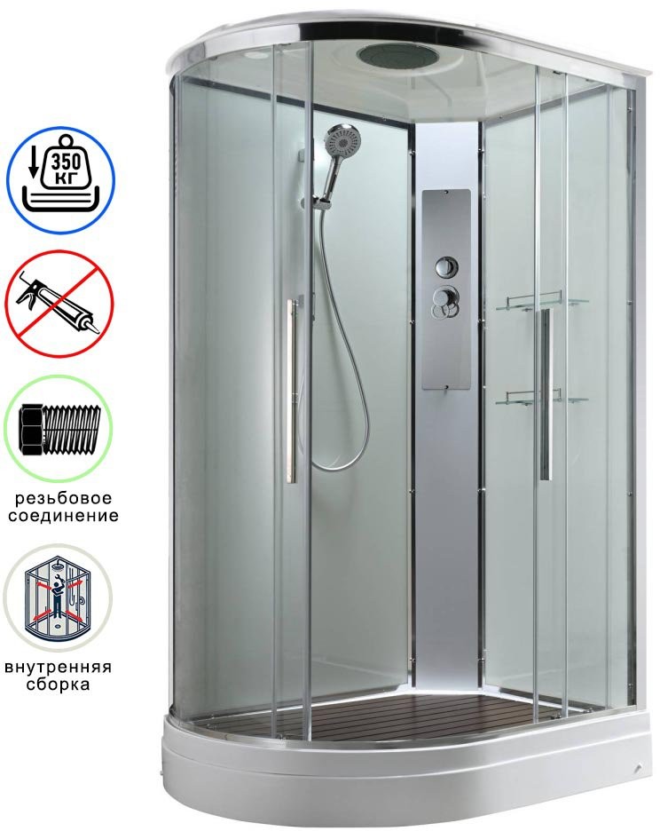Душевая кабина Avacan EM2811RT AVA 110x80 правая, стандарт, стекла прозрачные. профиль хром Душевая кабина Avacan EM2811RT AVA 110x80 правая, стандарт, стекла прозрачные. профиль хром
