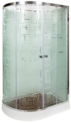 Душевая кабина Avacan EM2012RNGM AVA 120x90 б/к с гидромассажем, правая, стекла с узором, профиль хром Душевая кабина Avacan EM2012RNGM AVA 120x90 б/к с гидромассажем, правая, стекла с узором, профиль хром