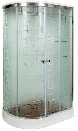Душевая кабина Avacan EM2012REL AVA 120x90 с электрикой, правая, стекла с узором, профиль хром Душевая кабина Avacan EM2012REL AVA 120x90 с электрикой, правая, стекла с узором, профиль хром