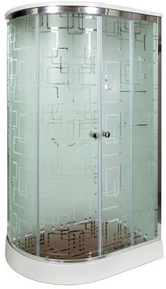 Душевая кабина Avacan EM2012RGM AVA 120x90 с гидромассажем, правая, стекла с узором, профиль хром Душевая кабина Avacan EM2012RGM AVA 120x90 с гидромассажем, правая, стекла с узором, профиль хром