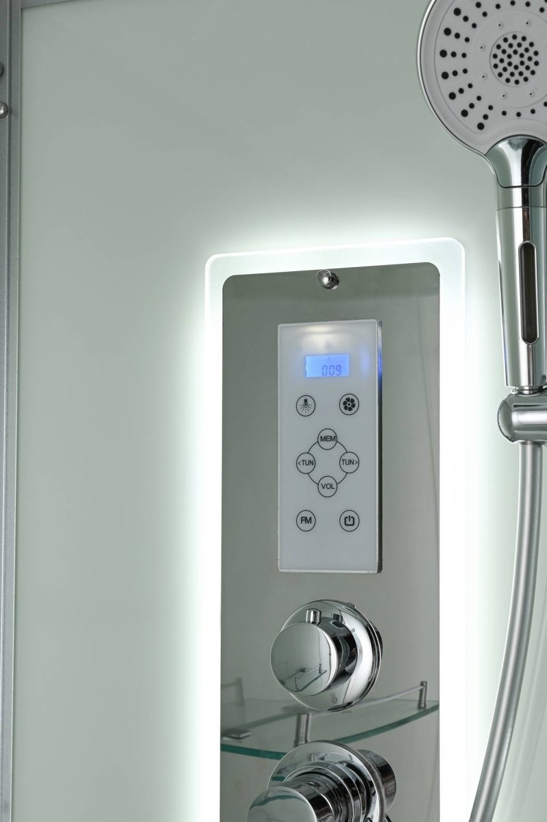 Душевая кабина Avacan D3012LLED AVA 120x80 левая, LED, стекла матовые, профиль хром Душевая кабина Avacan D3012LLED AVA 120x80 левая, LED, стекла матовые, профиль хром