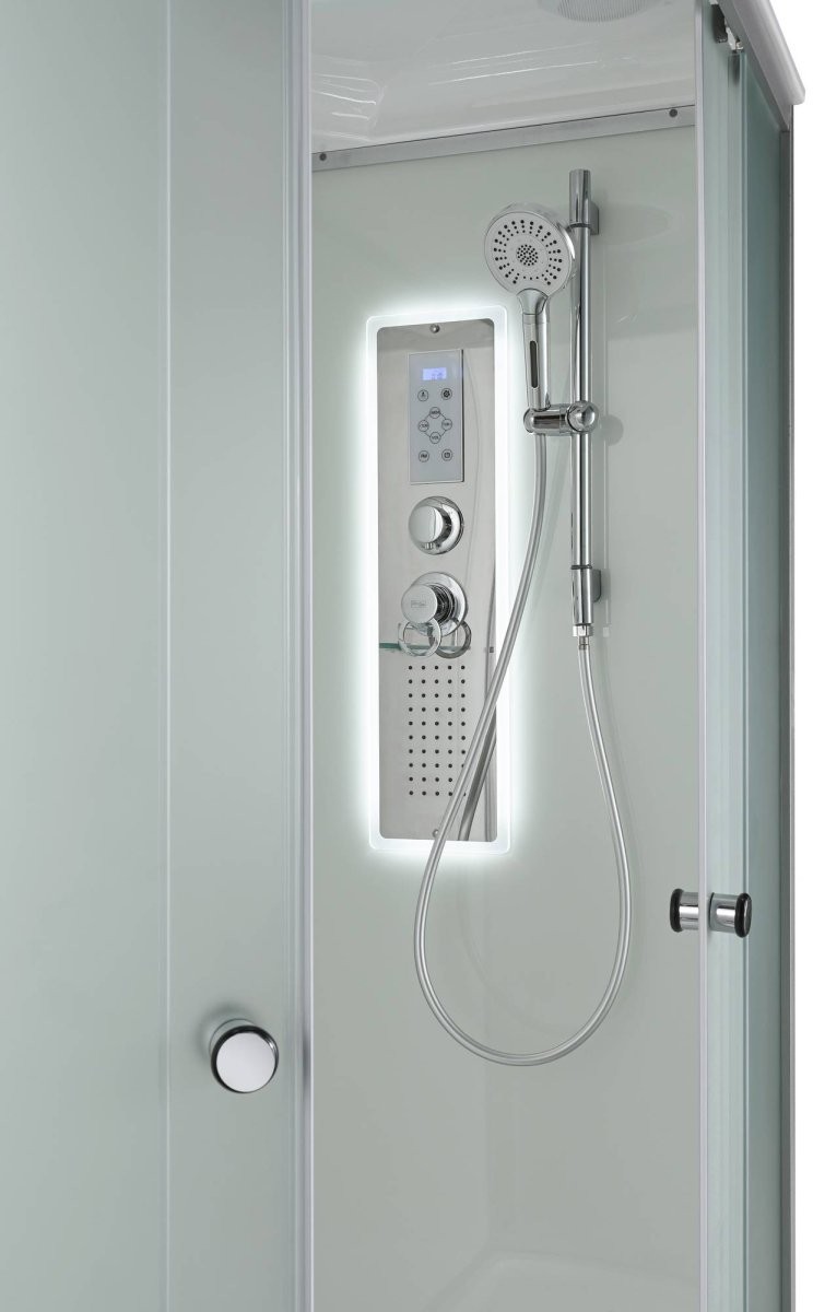 Душевая кабина Avacan D2012LLED AVA 120x80 левый, LED, стекла матовые, профиль хром Душевая кабина Avacan D2012LLED AVA 120x80 левый, LED, стекла матовые, профиль хром