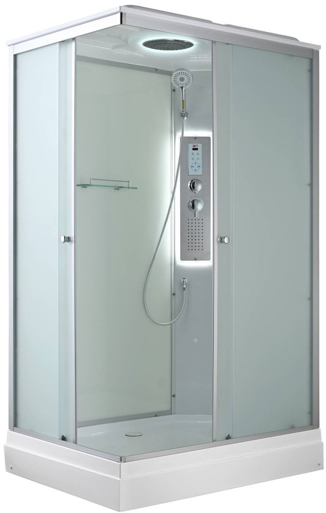 Душевая кабина Avacan CK2911LED AVA 110x90 LED, стекла матовые, профиль хром Душевая кабина Avacan CK2911LED AVA 110x90 LED, стекла матовые, профиль хром