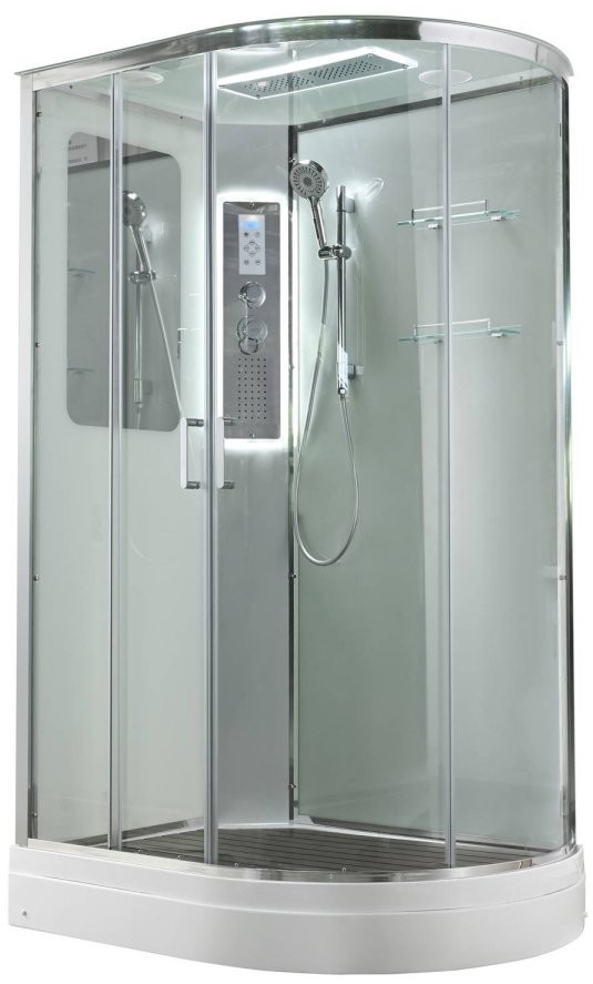 Душевая кабина Avacan A2912LLED AVA 120x90 левый, LED, стекла прозрачные, профиль хром Душевая кабина Avacan A2912LLED AVA 120x90 левый, LED, стекла прозрачные, профиль хром